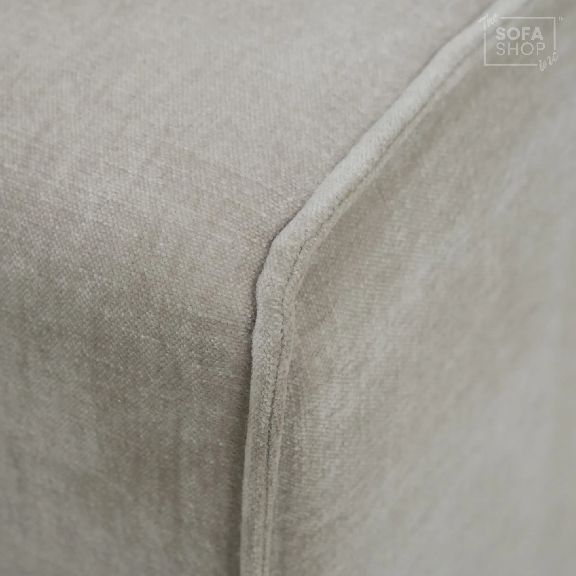 1 Seater Beige Fabric Static Sofa | Soft & Cosy with Elegant Fabric | No Feet | Vicenza | Ex-Display | The Sofa Shop - Image 10
