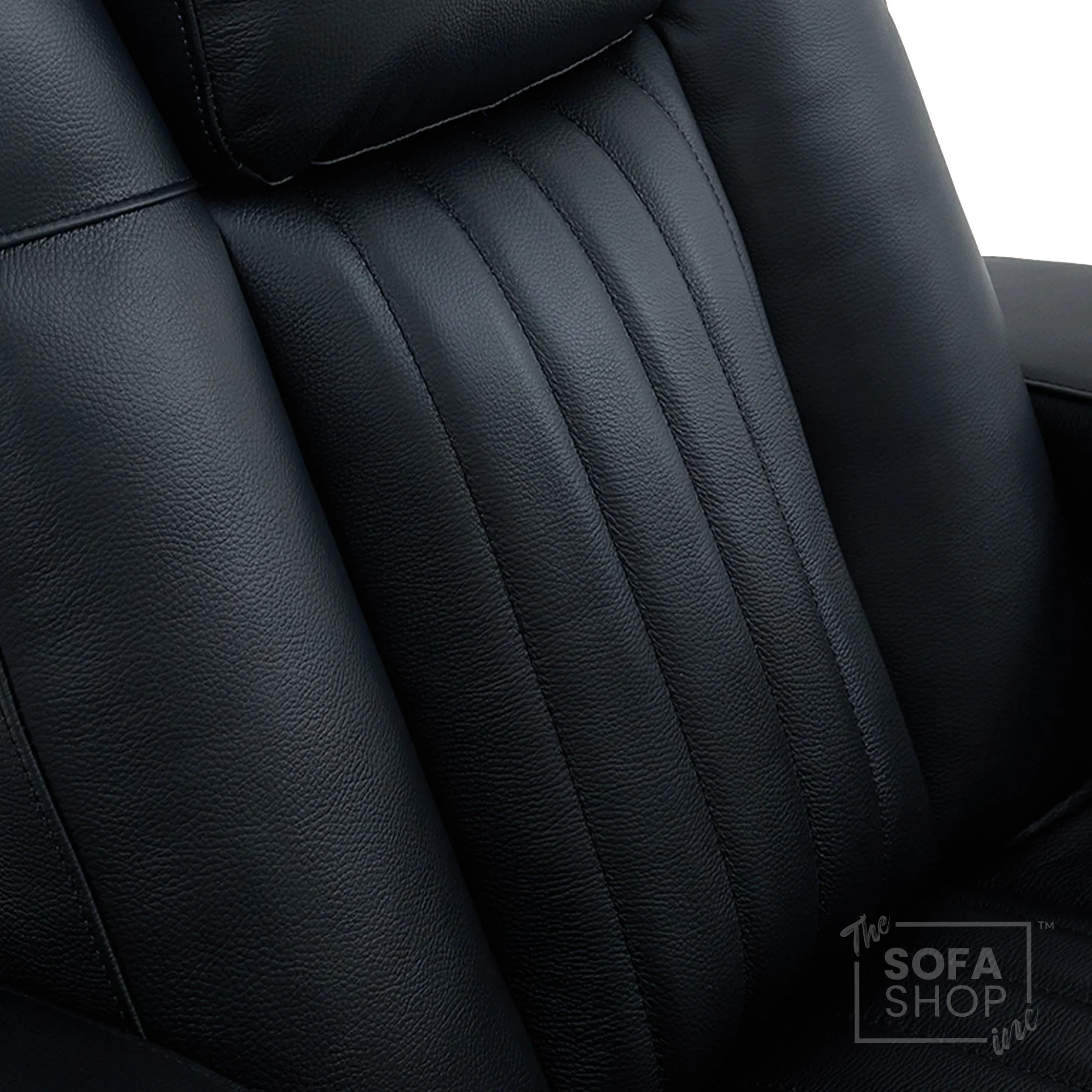 Real Leather 2+1 Electric Recliner Cinema Sofa Set in Black | 2 Piece Sofa Set with Massage, USB Ports, Cup Holders, Storage Boxes & Wireless Charger | Capri | The Sofa Shop - Image 15