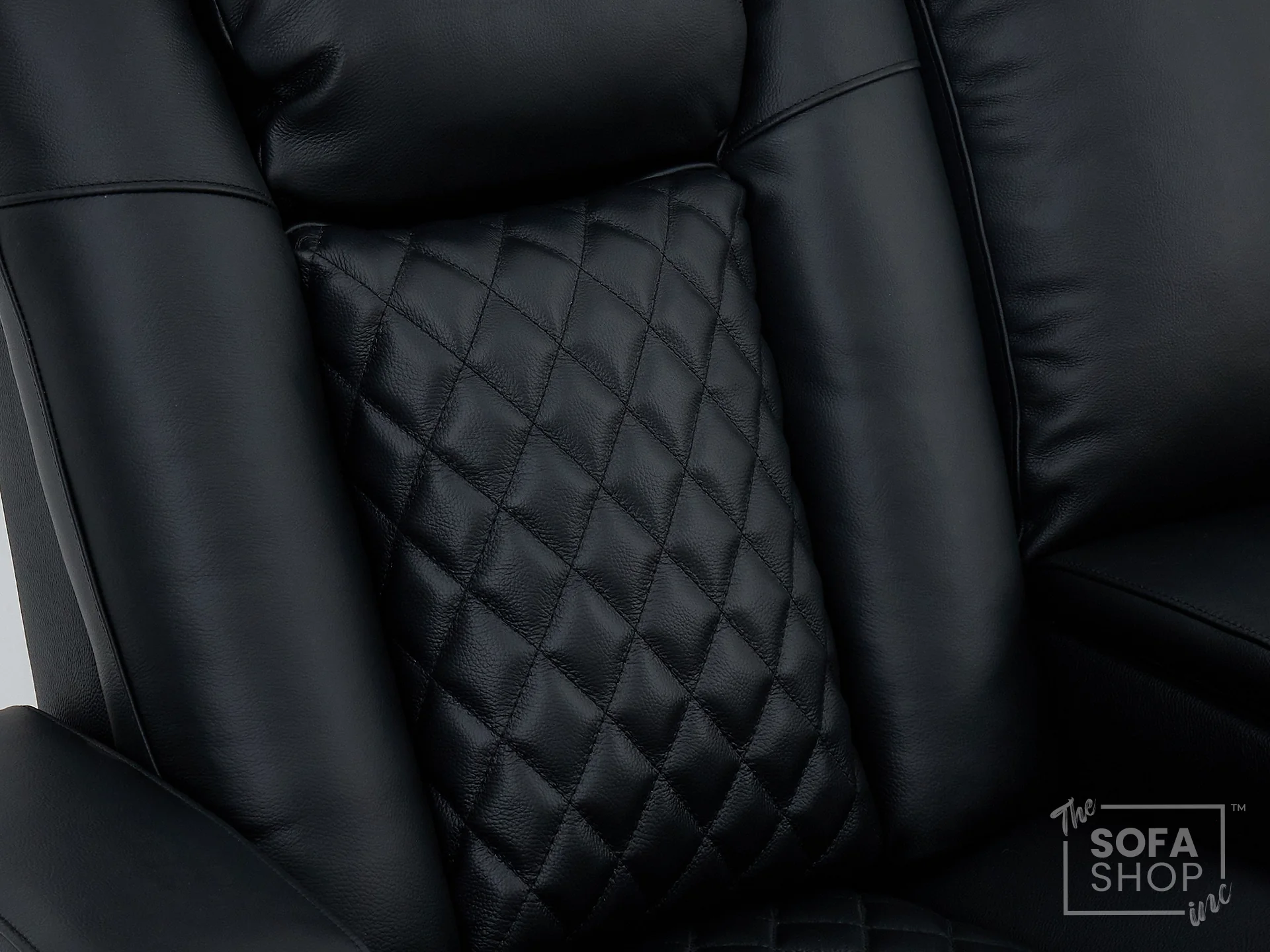 Real Leather 3+2 Cinema Sofa Set in Black | Electric Recliner Cinema Sofa Package | Power Lumbar + Wireless Charger + Adjustable Headrests + USB | Milano | The Sofa Shop - Image 24
