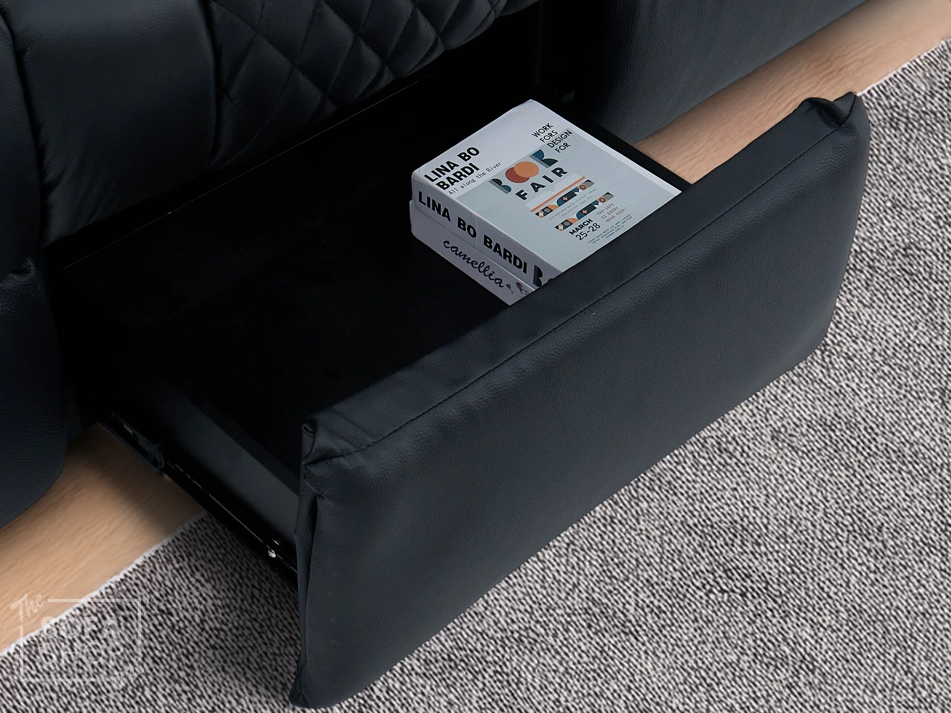 Real Leather 3+2 Cinema Sofa Set in Black | Electric Recliner Cinema Sofa Package | Power Lumbar + Wireless Charger + Adjustable Headrests + USB | Milano | The Sofa Shop - Image 30