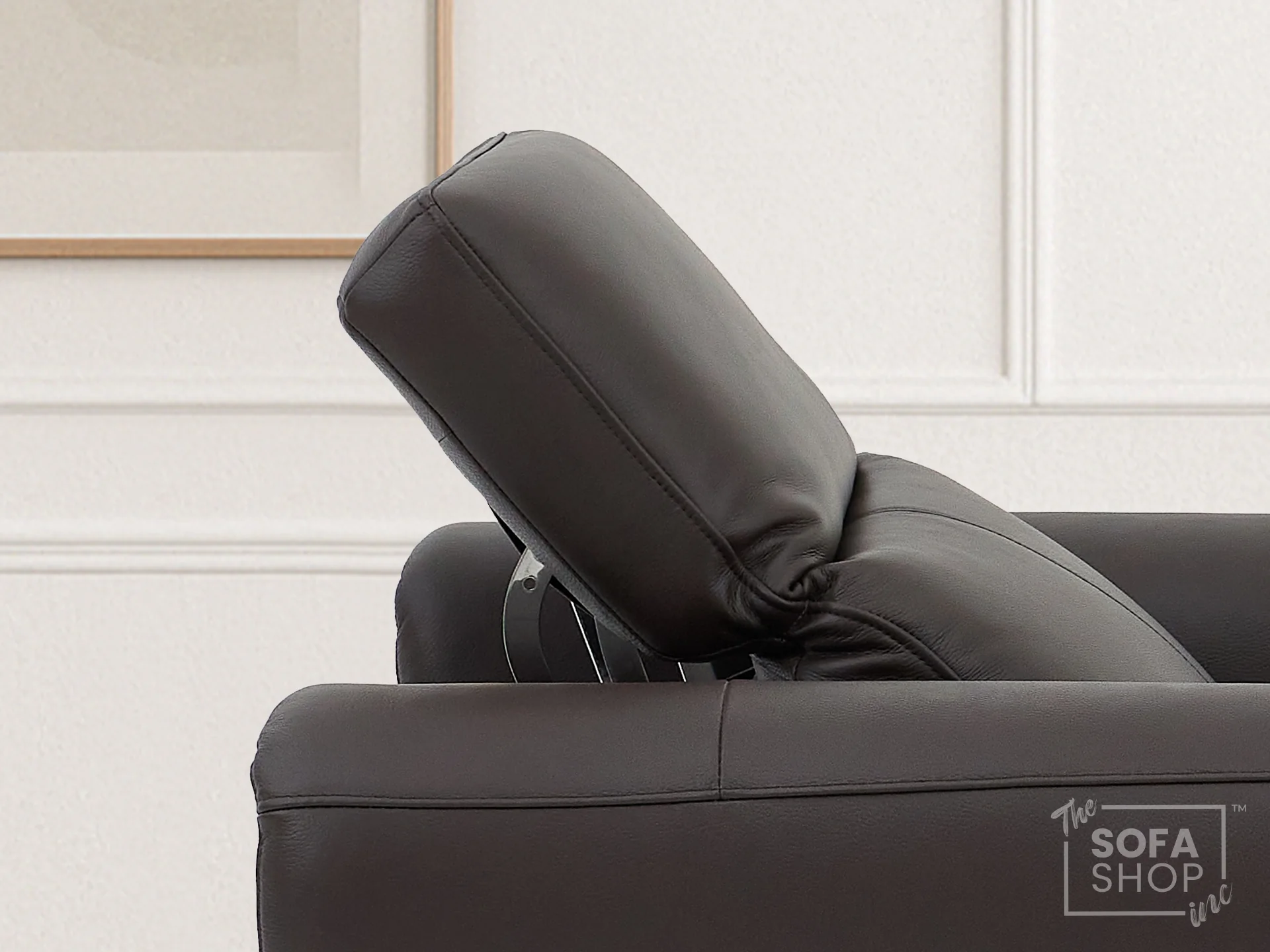 Real Leather Electric Recliner Chair In Brown | Hi-Tech Chair with Power Recline, Adjustable Headrests + USB Charging Port | Turin Series One - Image 5