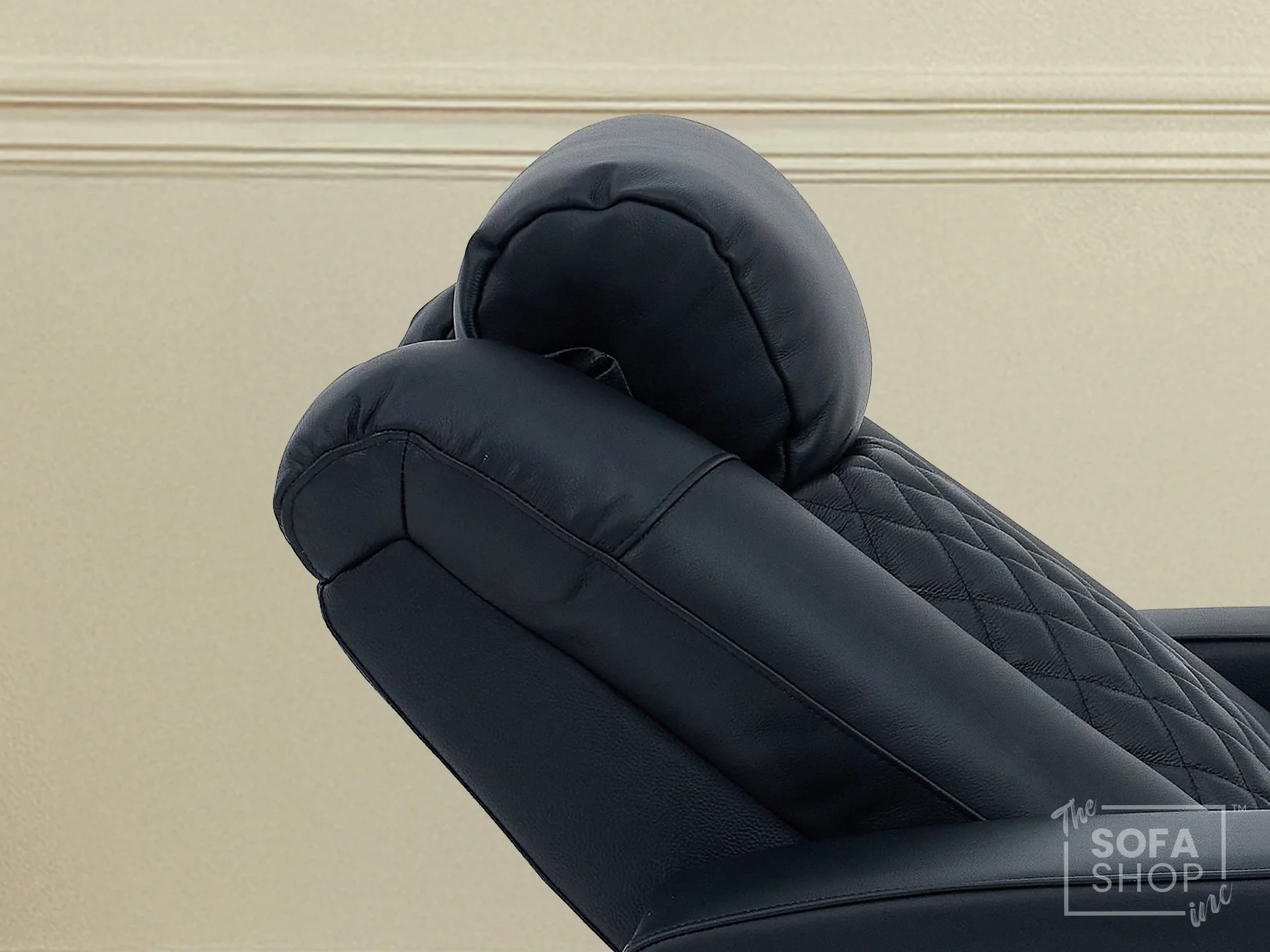 1 Seater Real Leather Electric Recliner Cinema Chair in Black | Vibration Massage, Power Lumbar, Power Headrest & Power Grommet | Milano | The Sofa Shop - Image 4