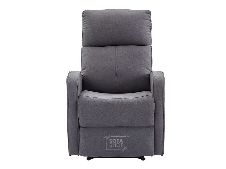 1 Seater Dark Grey Fabric Manual Recliner Armchair With High-Back Support & Comfortable Padding | Parma | The Sofa Shop - Image 6