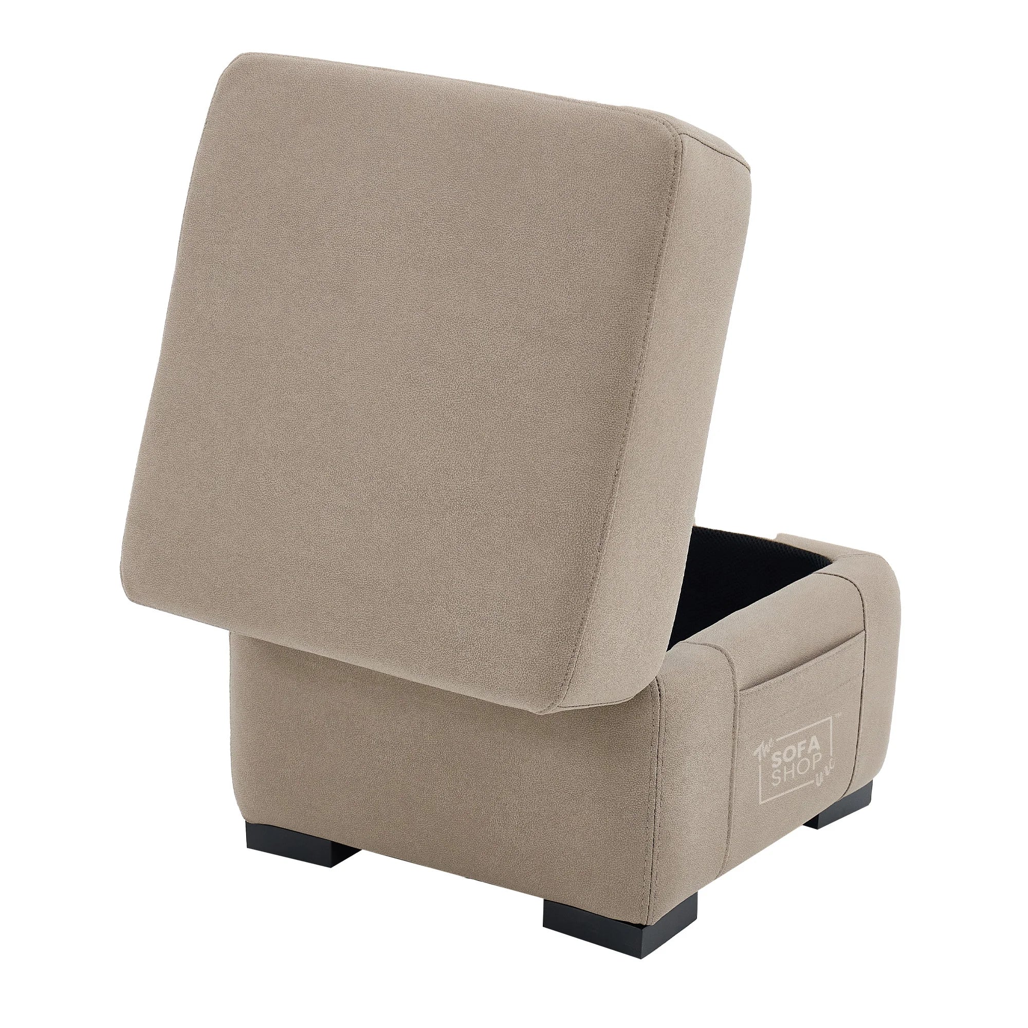 Storage Footstool In Beige Fabric - Florence - Image 8