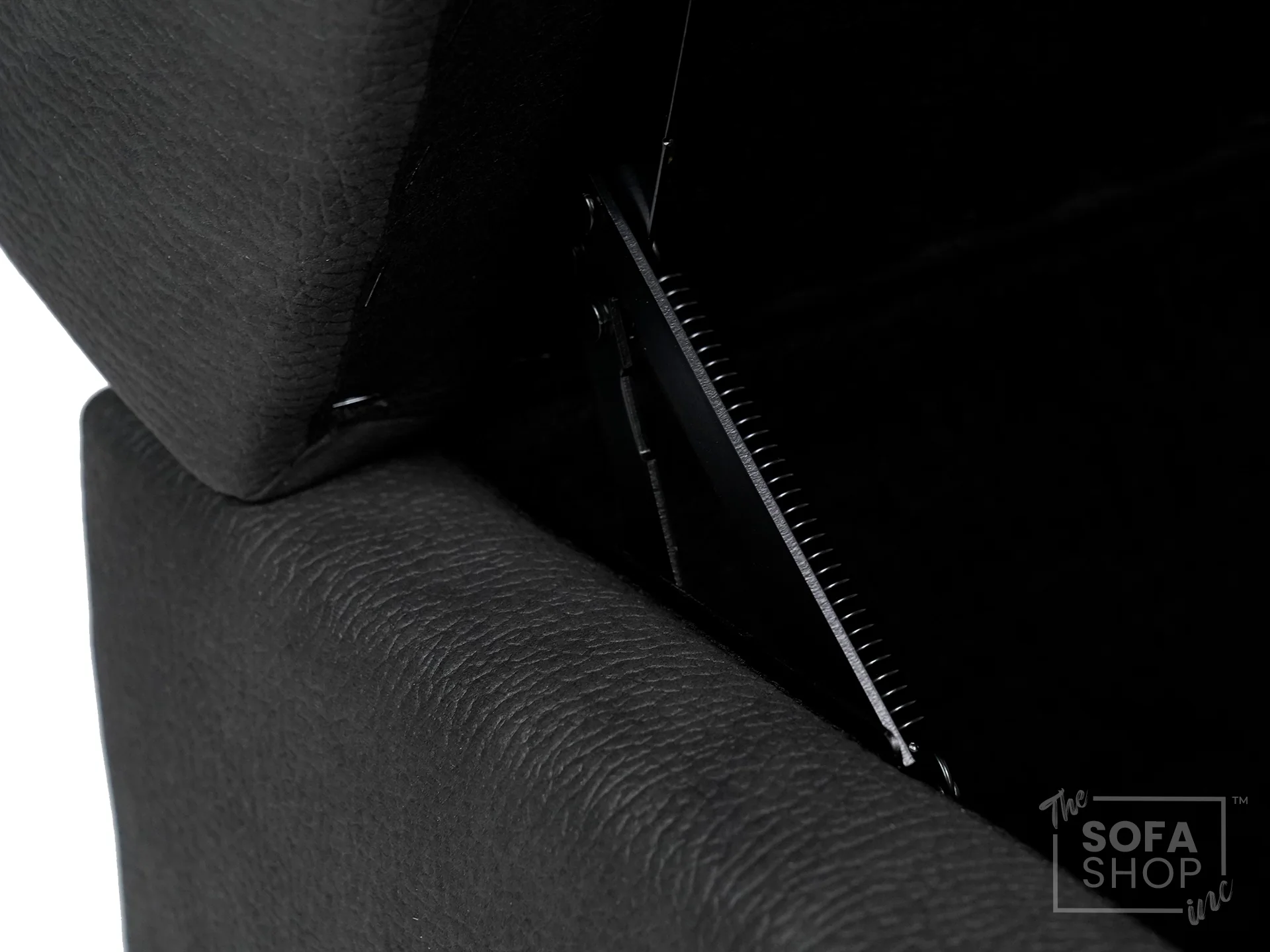 Storage Footstool In Black Fabric - Florence - Image 5