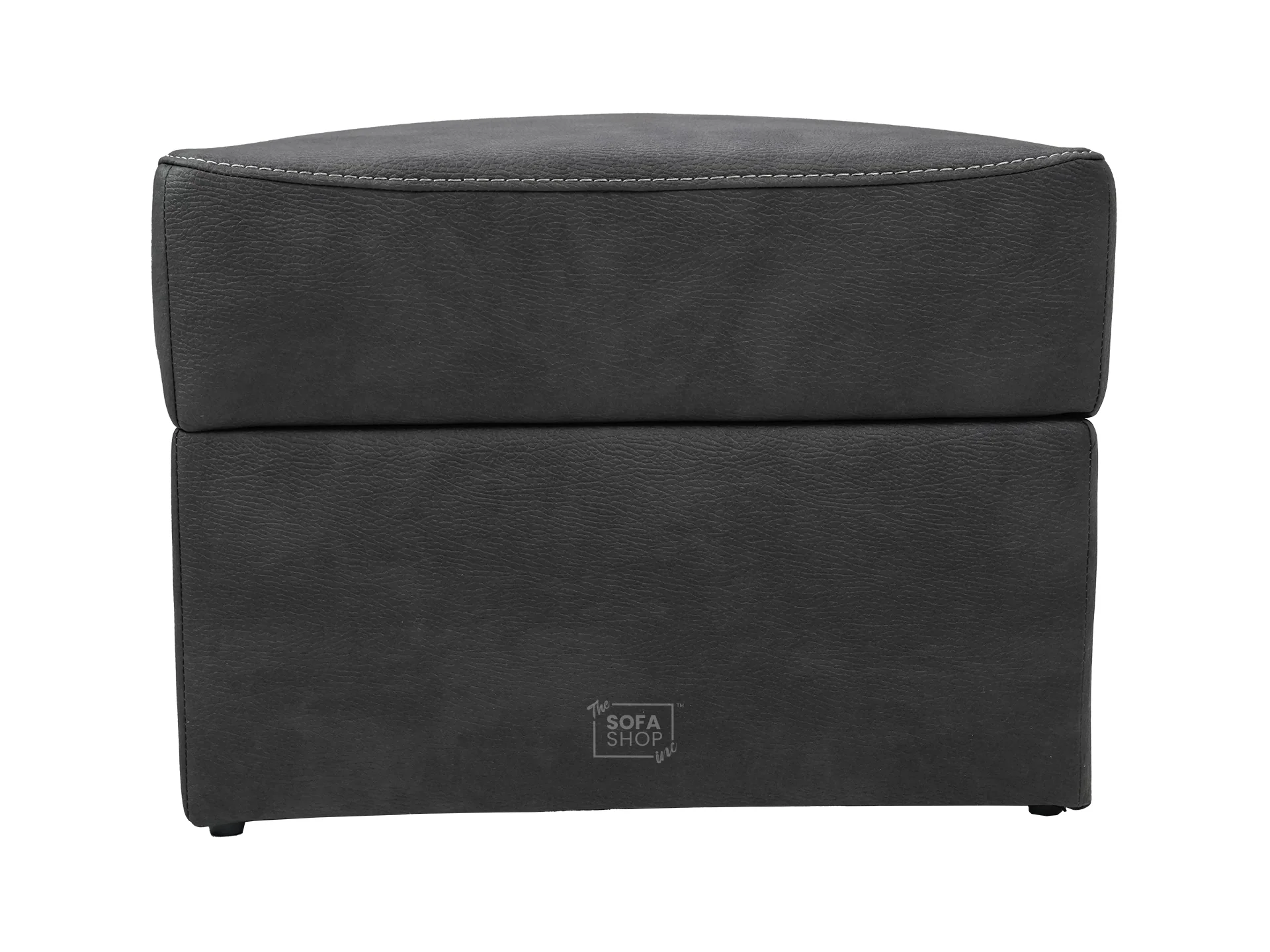 Storage Footstool In Black Fabric - Florence - Image 6