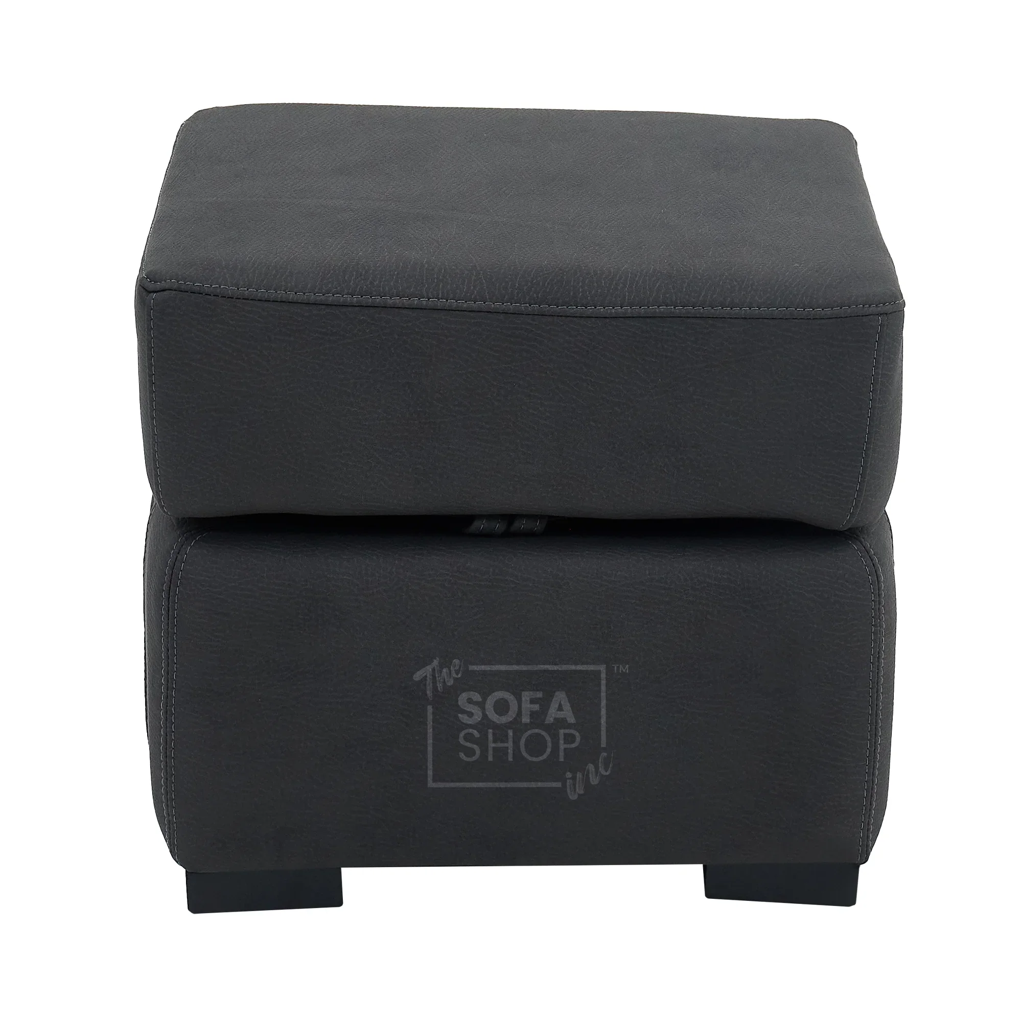 Storage Footstool In Charcoal Grey Fabric - Florence - Image 10