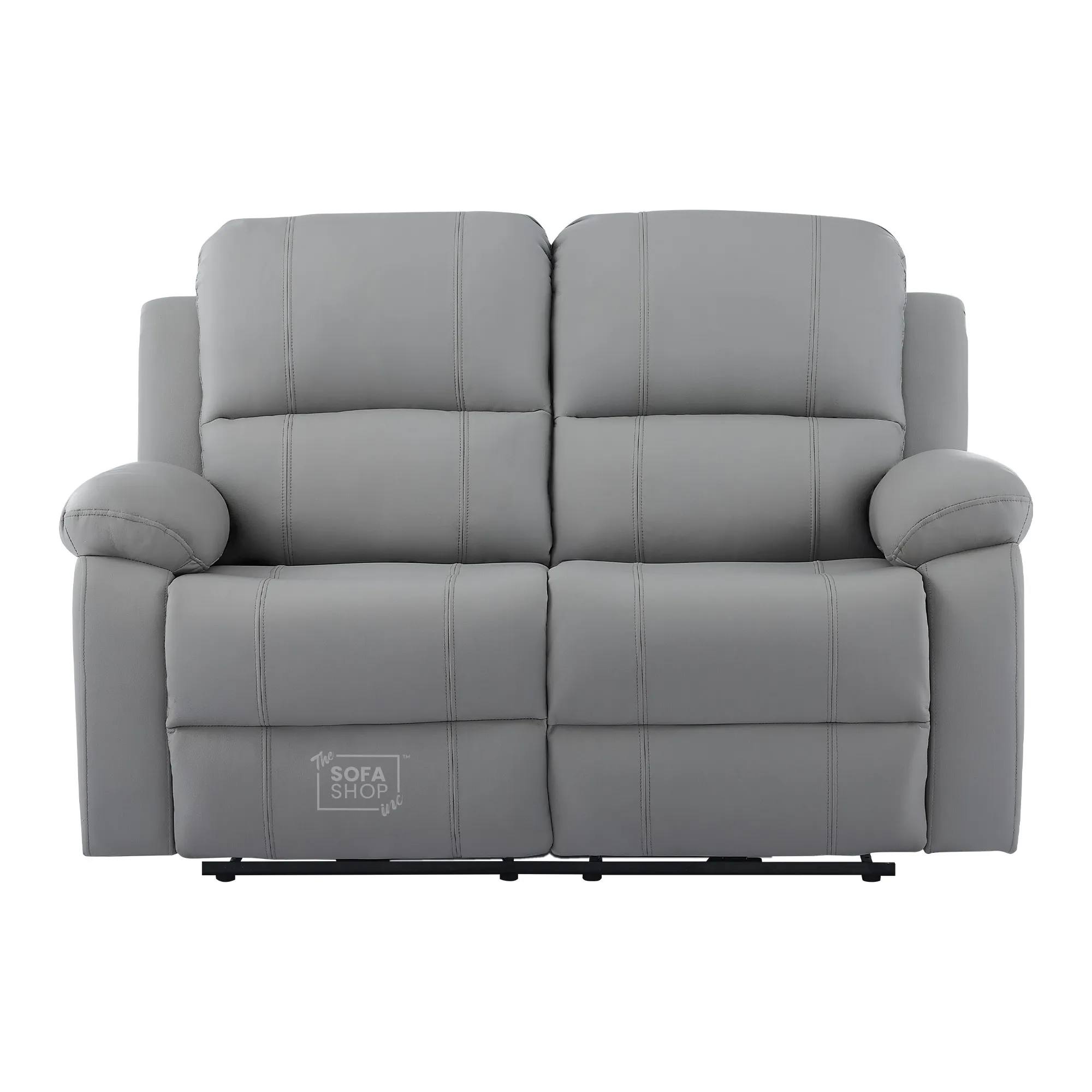 2 Seater Electric Recliner Sofa In Light Grey Real Leather | Smooth Power Recliner, USB-C Charging | Trento |The Sofa Shop - Image 15