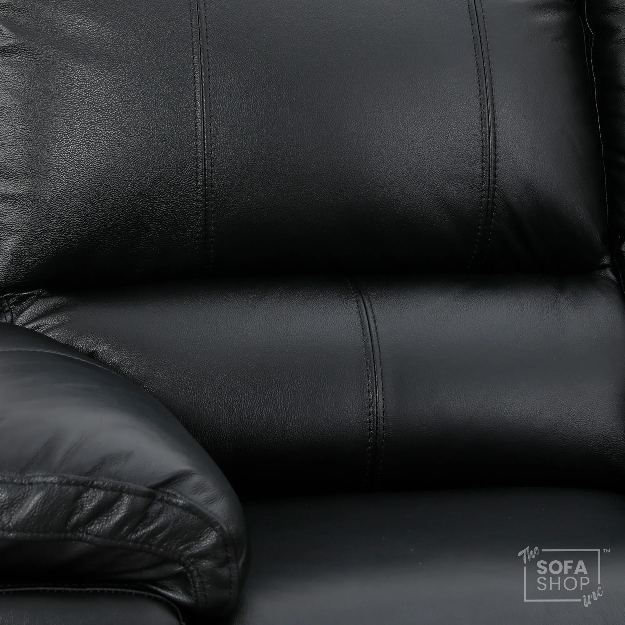 3 Seater Electric Recliner Sofa In Black Real Leather | Power Recliner With Drop-Down Table & USB+C Charging | Comfortable & Family-Friendly Sofa | Trento | The Sofa Shop - Image 7