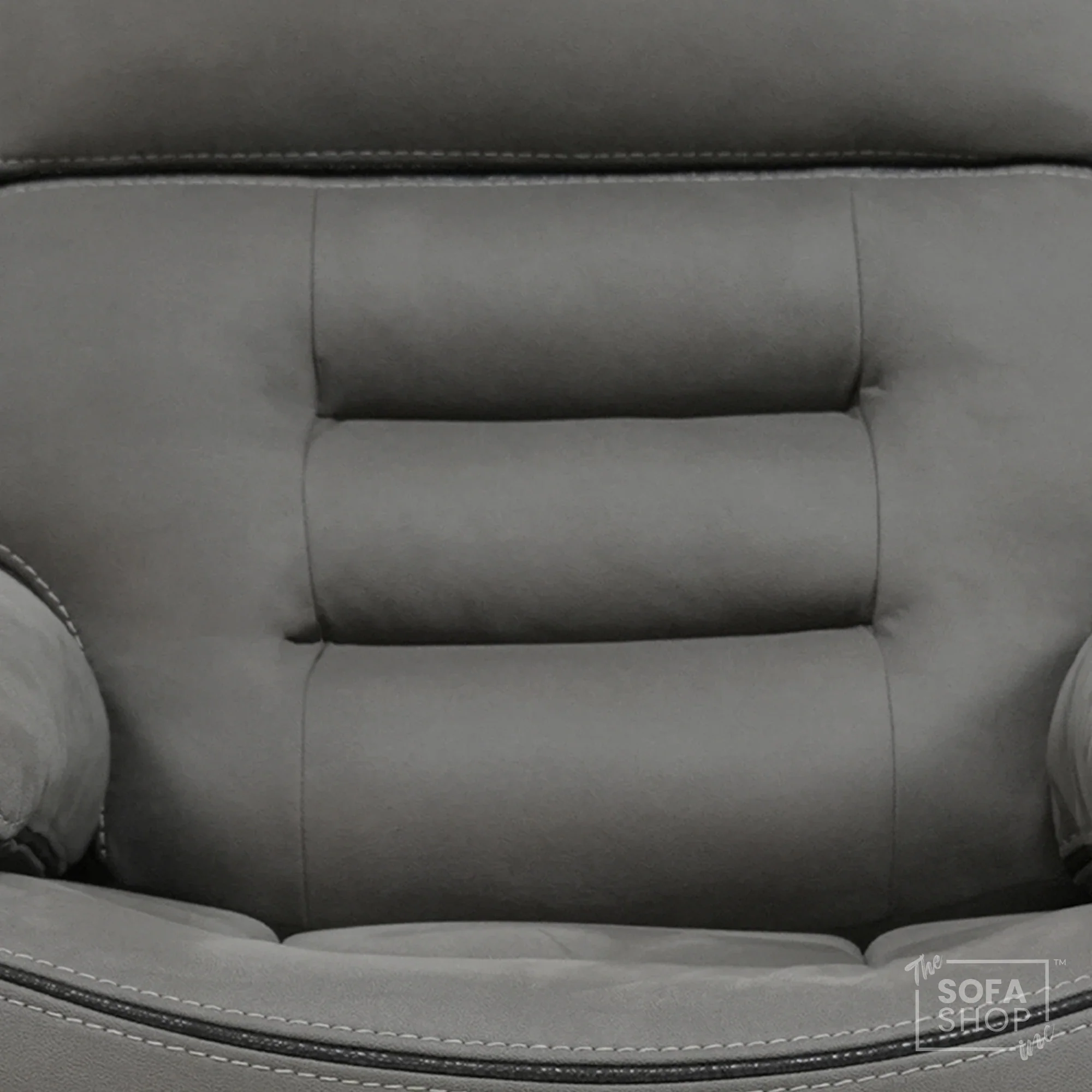 Electric Riser Chair In Graphite Grey Fabric | Hi-Tech Recliner Armchair With Vibration Massage + Heated Lumbar + Cooling Cup Holder + Power Headrest | Tuscany | The Sofa Shop - Image 12