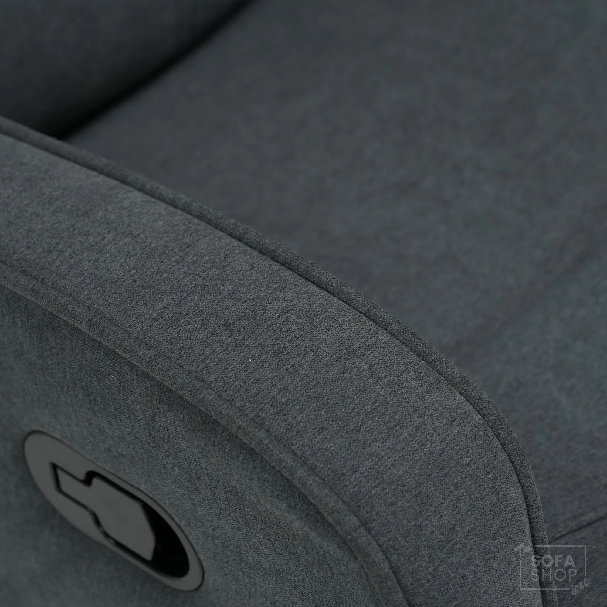 2 Seater Manual Fabric Sofa in Dark Grey | Fully Reclining Seats With Ripped Backrest | Parma | Second Hand Sofa 08 | The Sofa Shop - Image 14