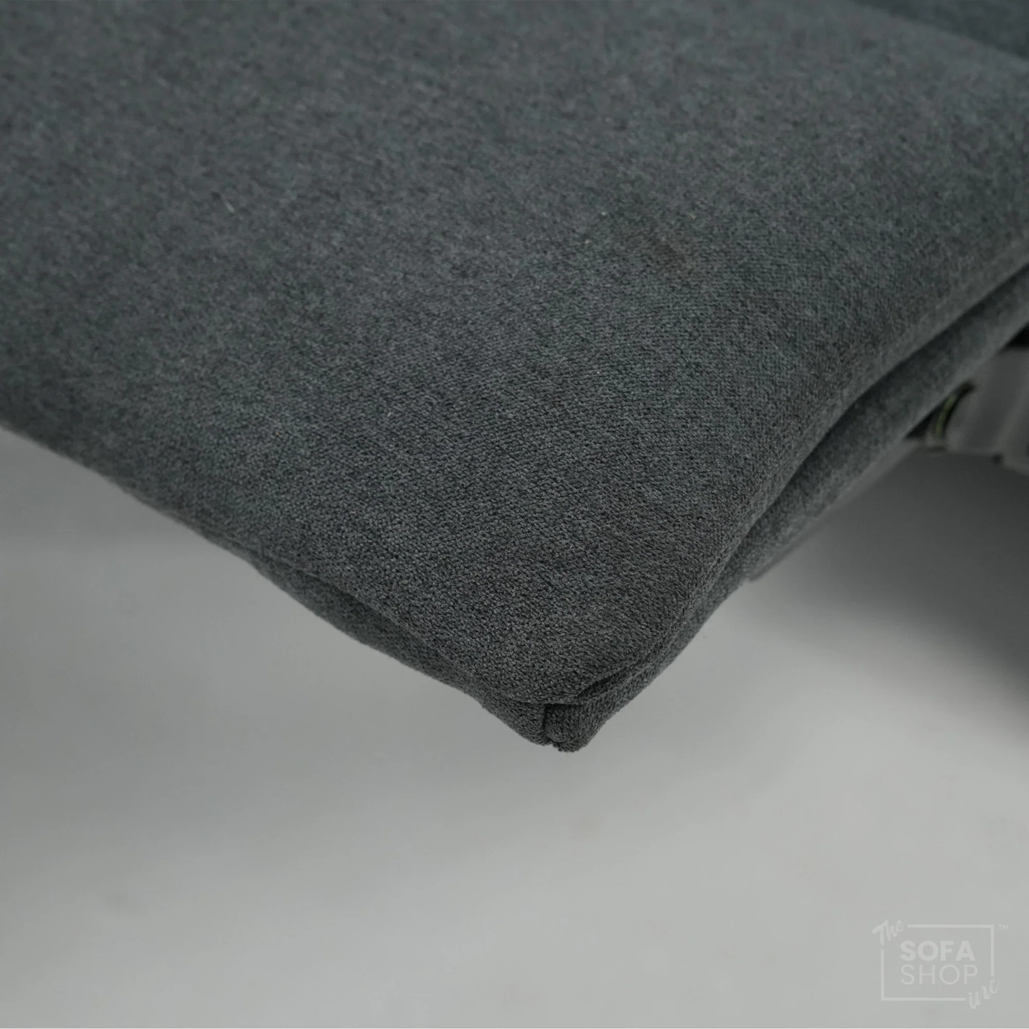 2 Seater Manual Fabric Sofa in Dark Grey | Fully Reclining Seats With Ripped Backrest | Parma | Second Hand Sofa 08 | The Sofa Shop - Image 20