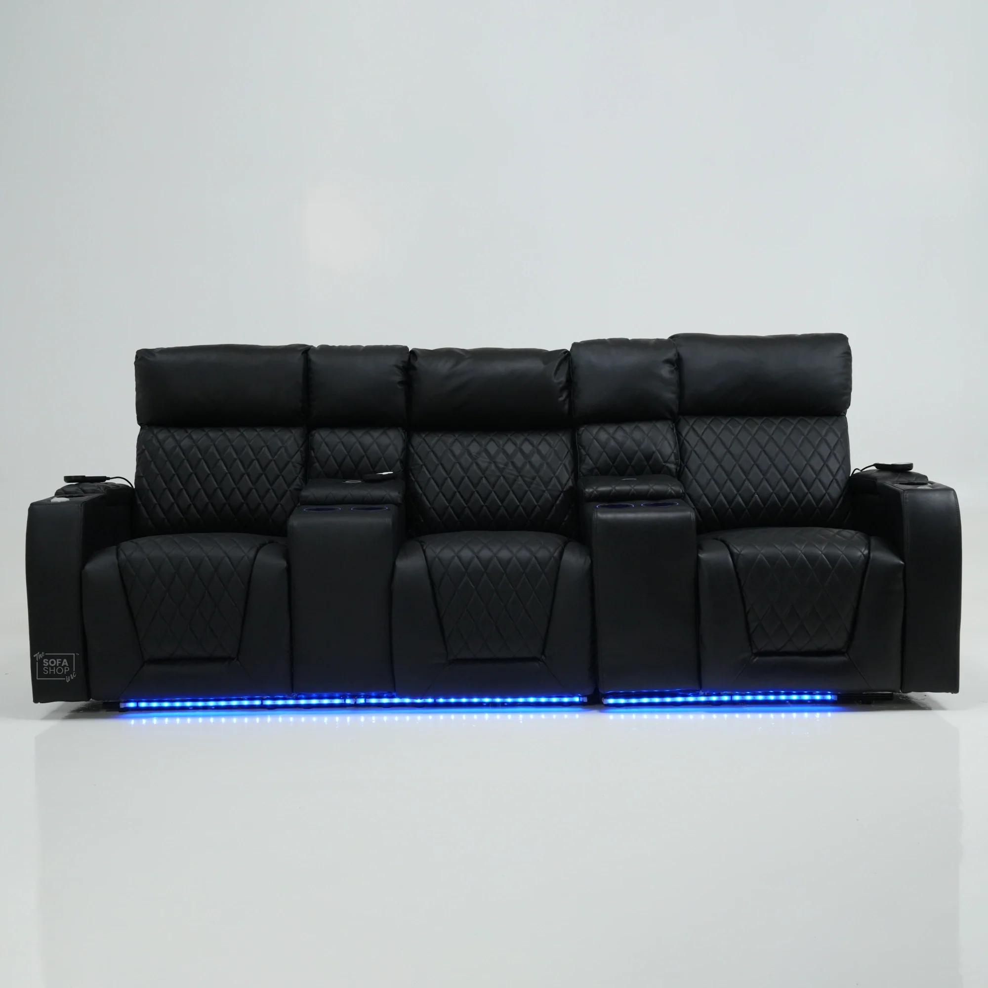 3 Seater Electric Recliner With Tray Tables & LED Lighting | Different Shade Seat & No Speakers | Venice | Second Hand Sofa SS22 - Image 22